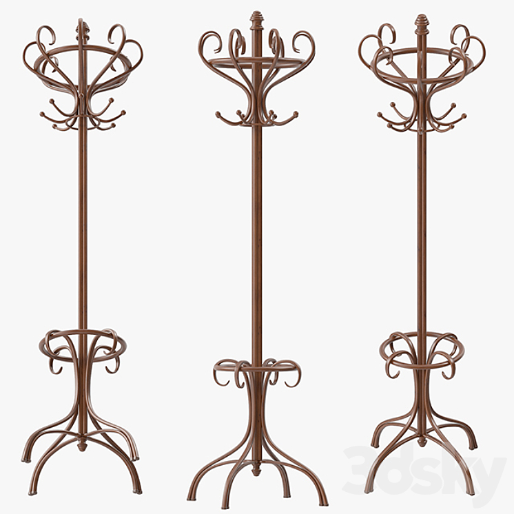 Bentwood Hat & Coat Stand 3DS Max - thumbnail 2