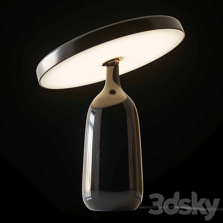 Normann Copenhagen - Eddy Table Lamp EU Black White and Gray Marble 3D Model