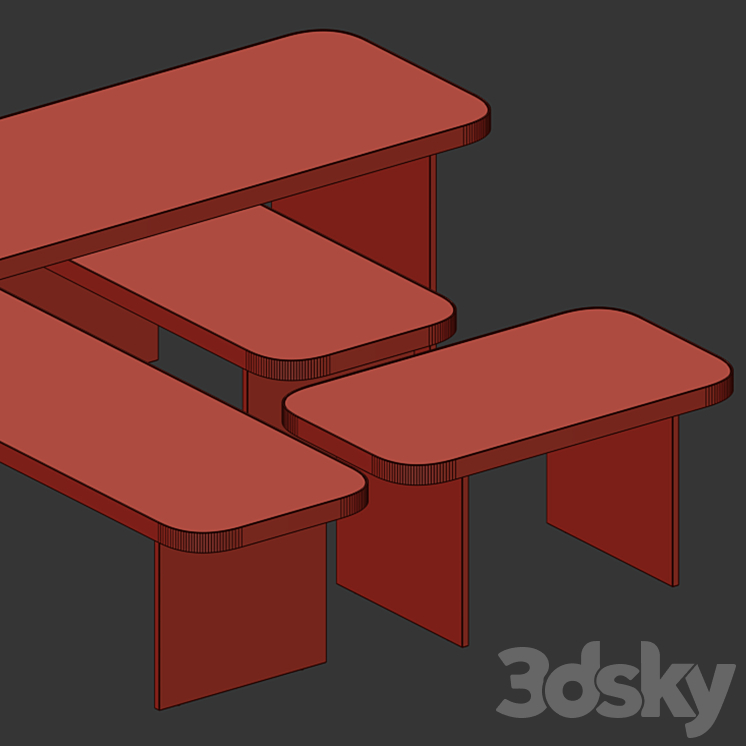Coffee table Clive Minotti 3D Model