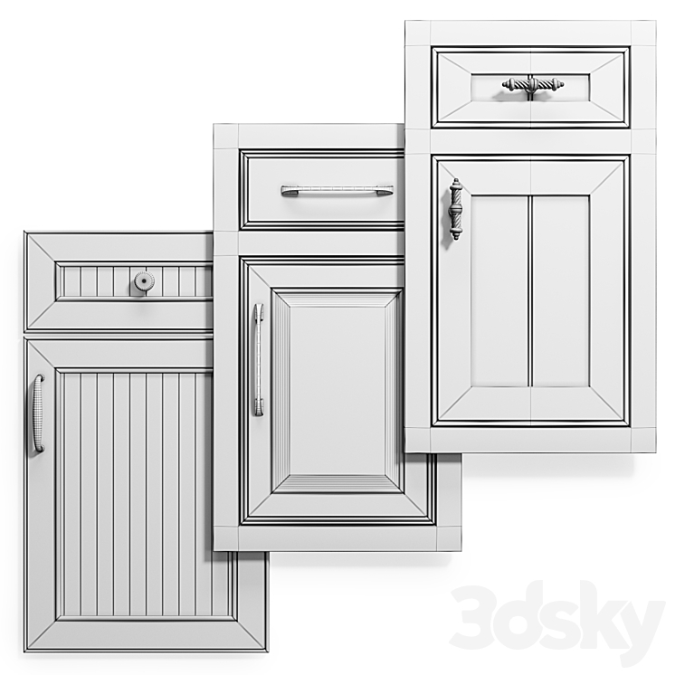 Cabinet Doors Set 12 3DS Max - thumbnail 2