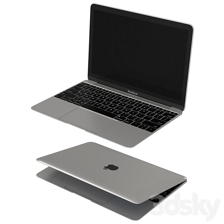 Apple MacBook 12-inch 3D Model