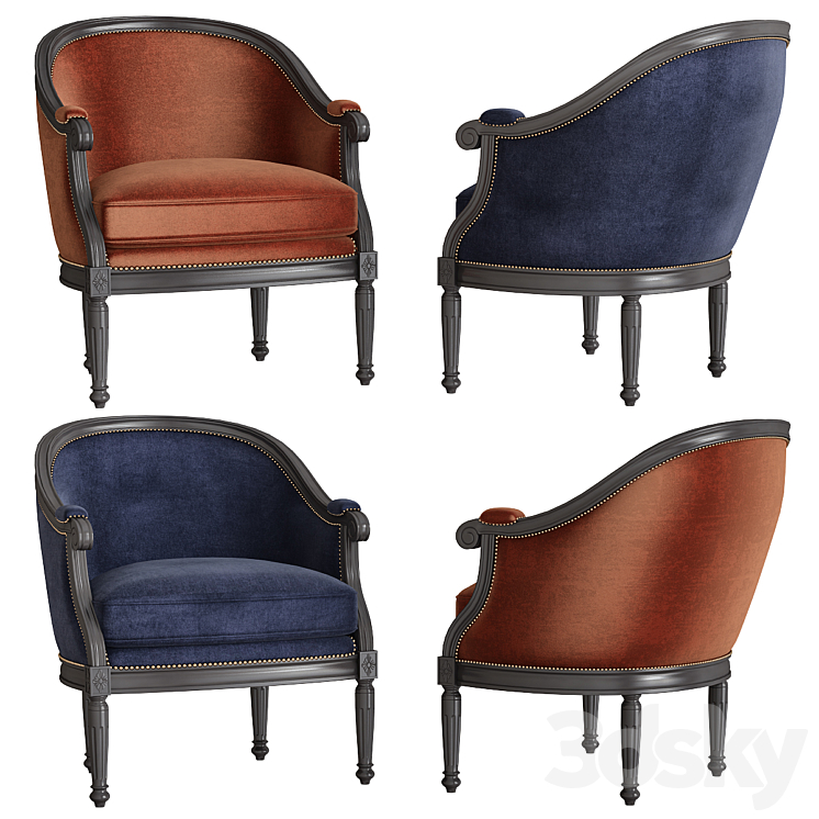 Caracole Upholstery Chair 3DS Max - thumbnail 1