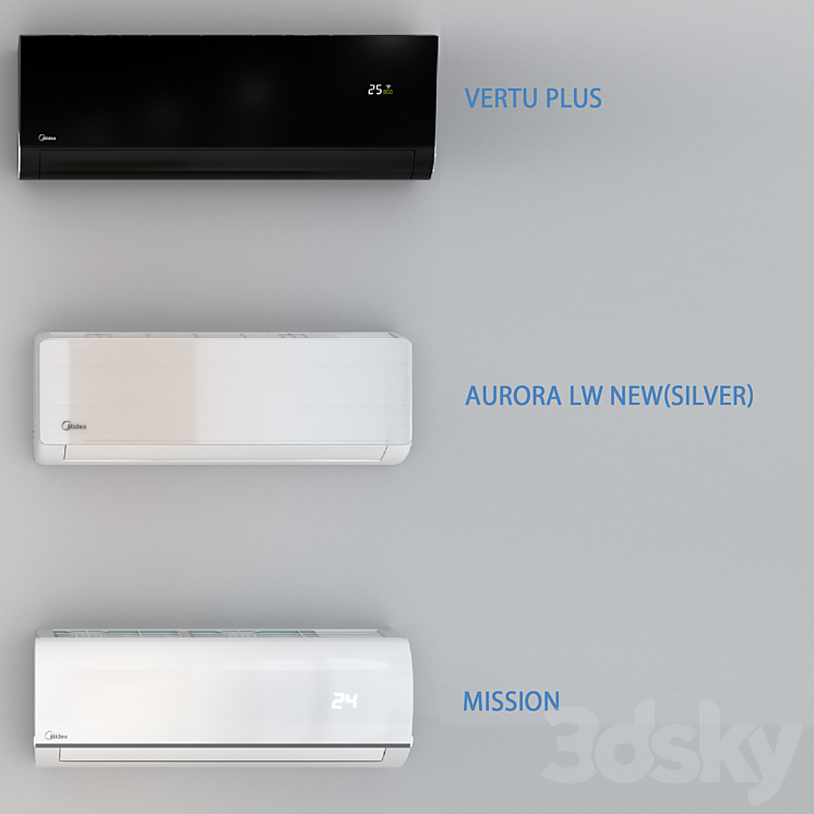 Air conditioners Midea - Mission Vertu Aurora 3D Model