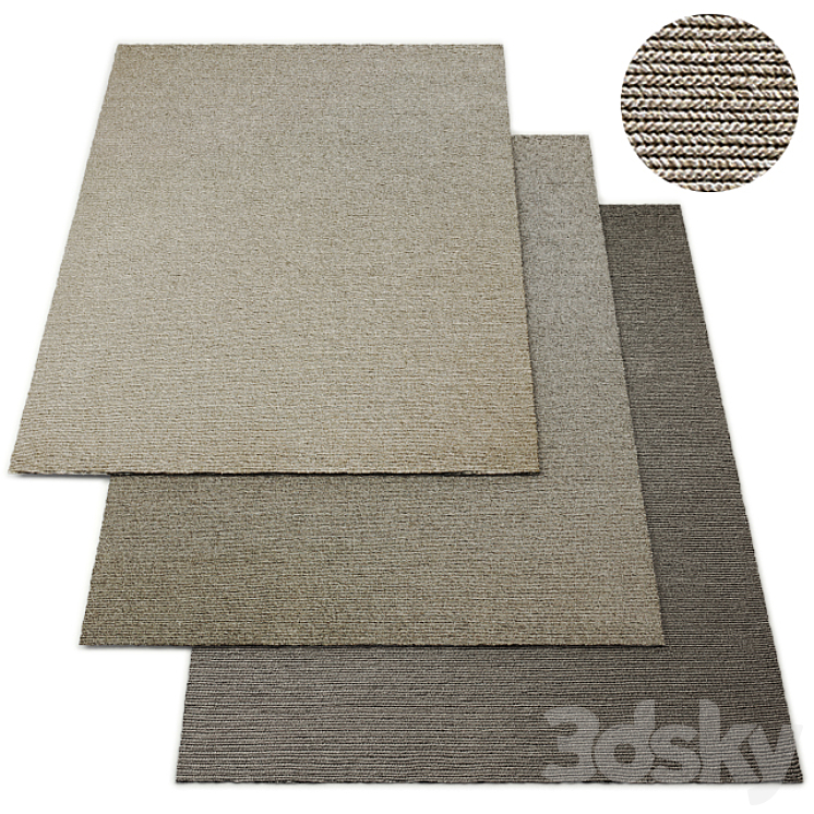 Braided Loop Rug RH Collection Carpets 3D model