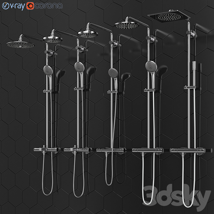 Shower systems GROHE | Vitalio set 48 3DS Max - thumbnail 1