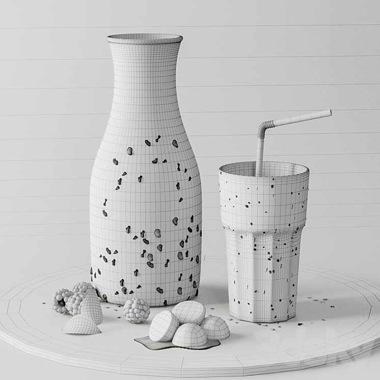 Raspberry Lemonade 3D Model
