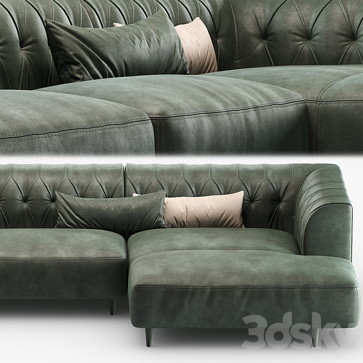 Sofa GAMMA ARREDAMENTI MARLON S03 + D31 + PG010 3D Model