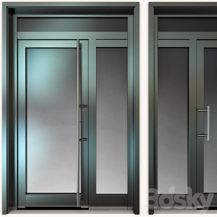 Metal fire doors 3D Model