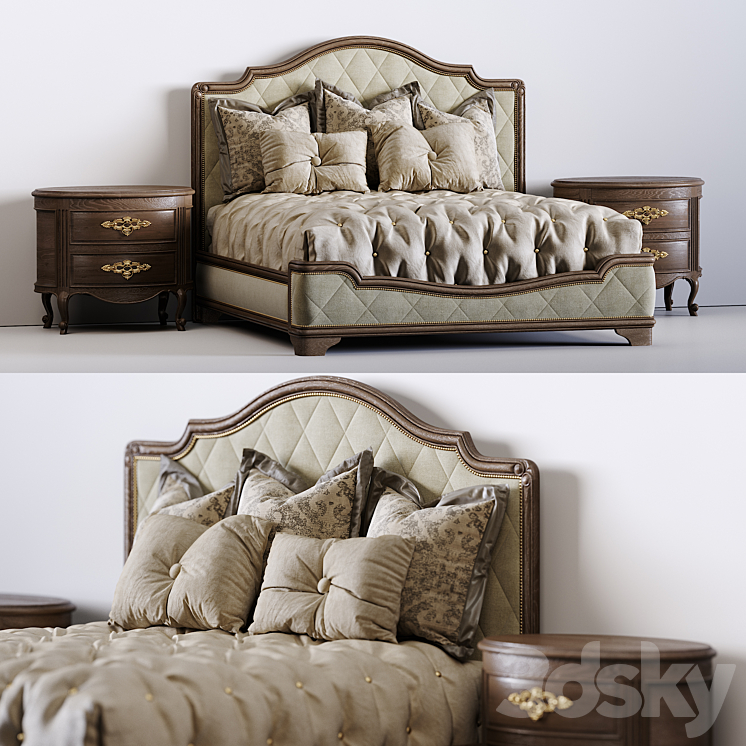 MARGE_CARSON_RIVOLI_PANEL_BED 3D Model