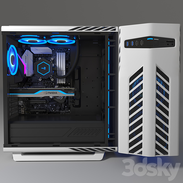 AeroCoolPC White 3D Model