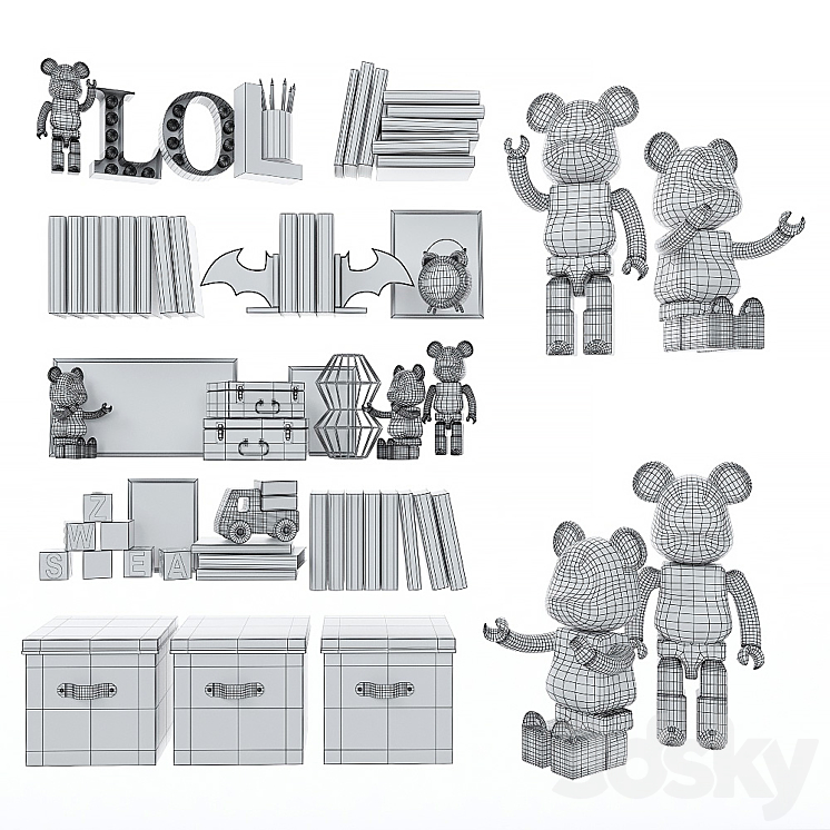Decorative set for children 7 3DS Max - thumbnail 2