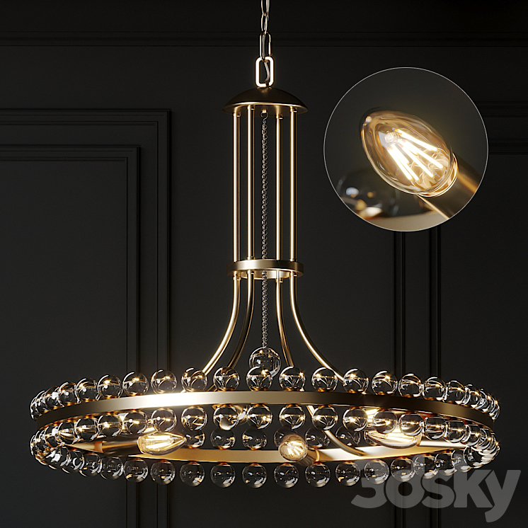 Crystorama Clover 8-Light Chandelier 3DS Max - thumbnail 1