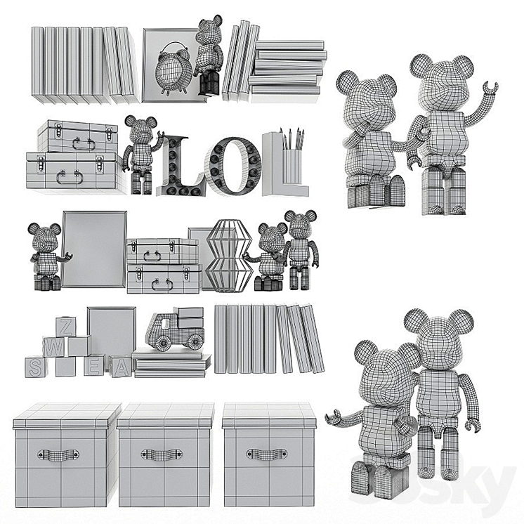 Decorative set for children 8 3DS Max - thumbnail 2
