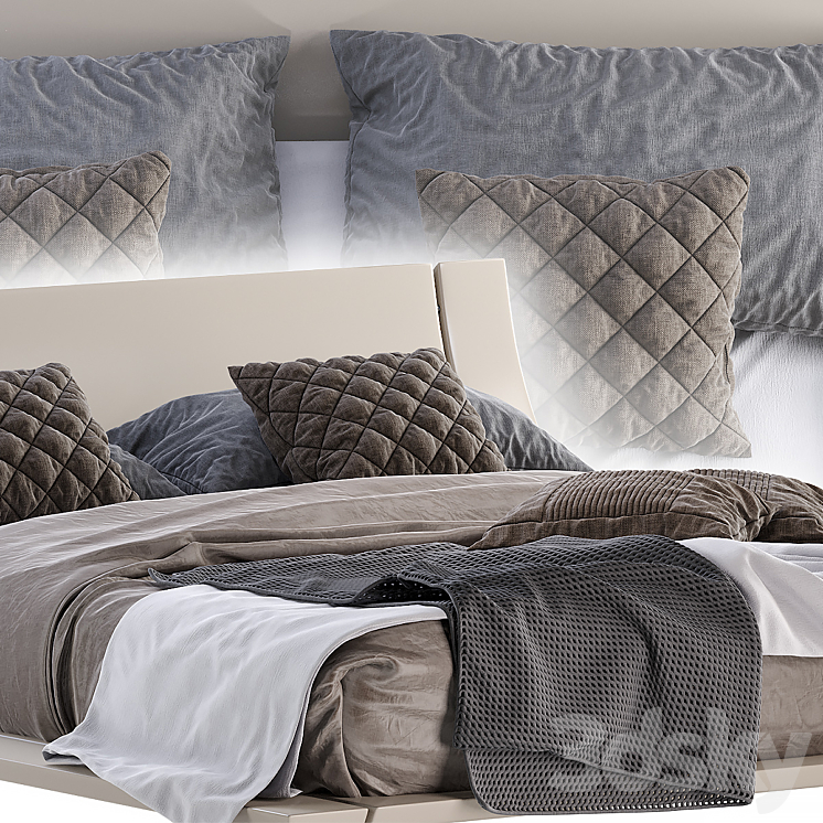 Bed Mondo Collection-Aqua 2 3D Model