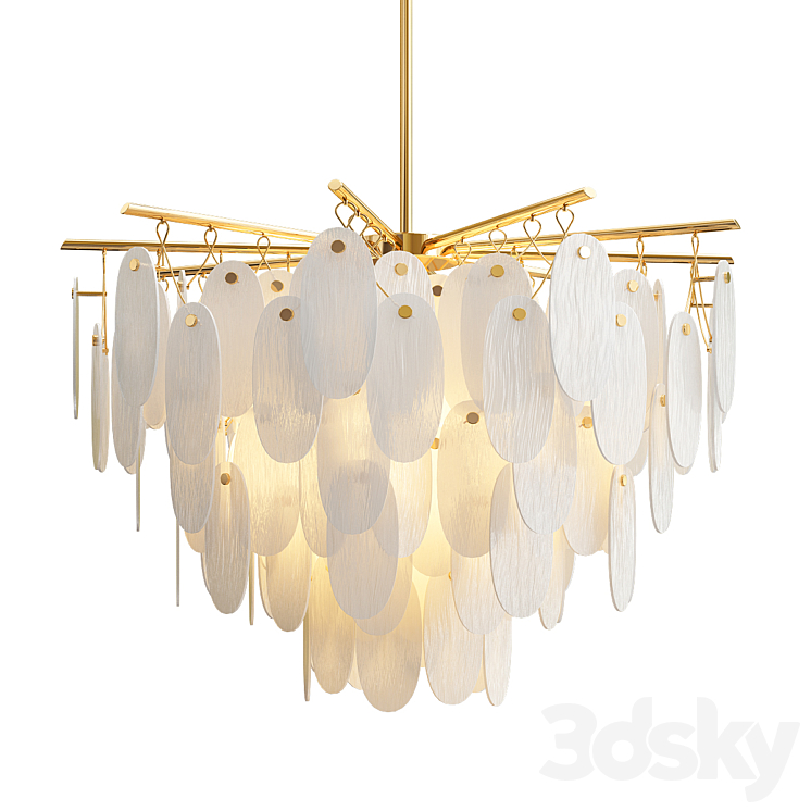 Cora waterfall chandelier 3DS Max - thumbnail 1