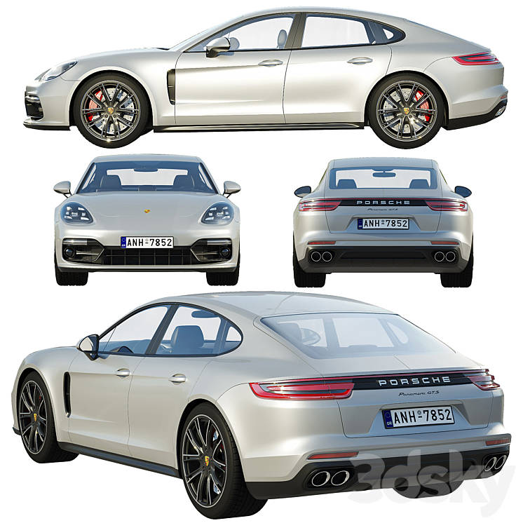 Porsche Panamera GTS 2019 3D Model