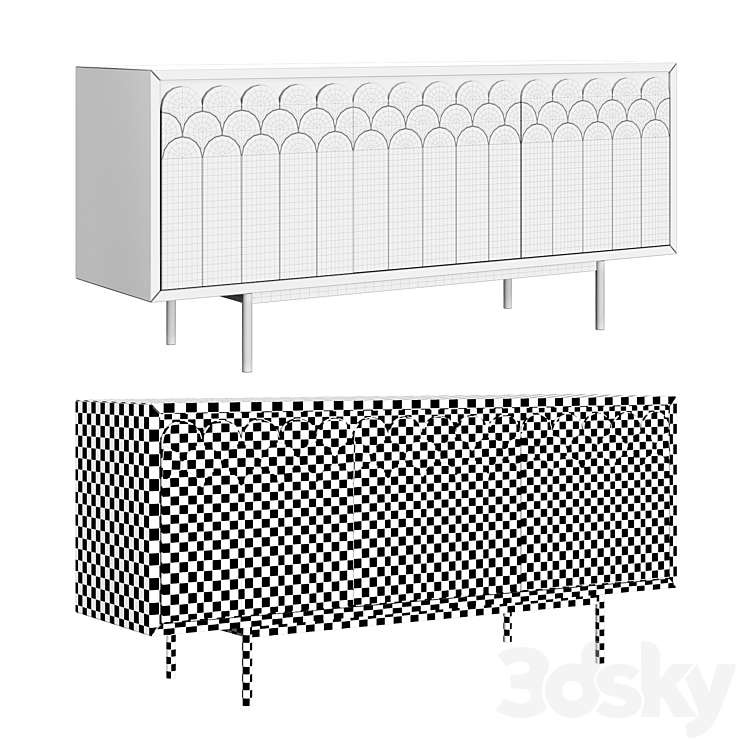 Chest of drawers Connie 3DS Max - thumbnail 2