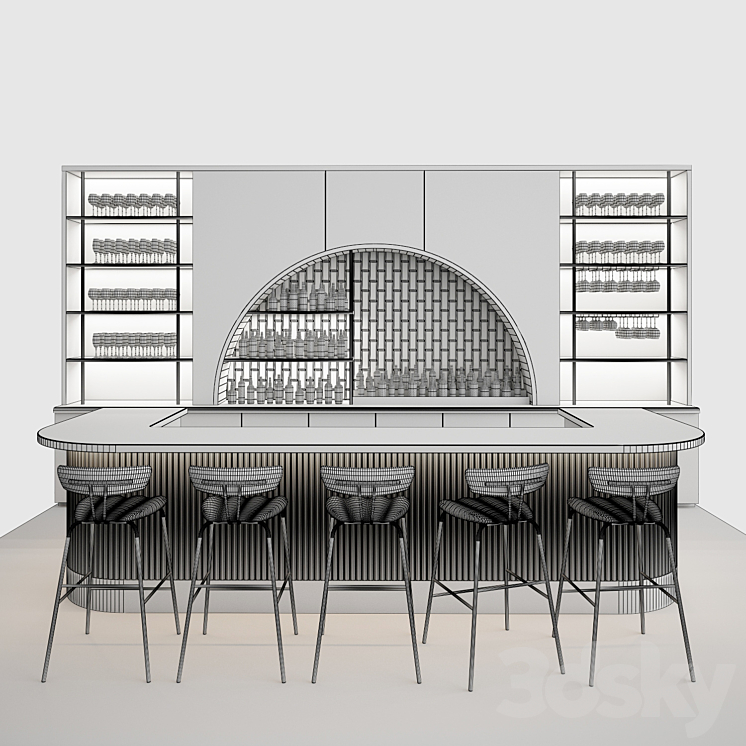 Restaurant bar 6 3D Model