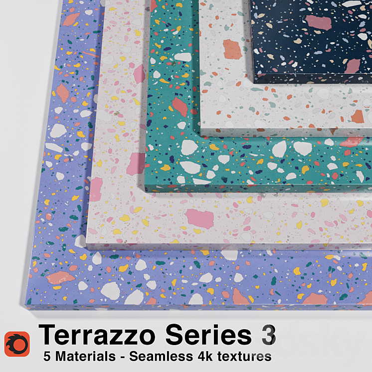 Terrazzo – Series 3 (5 Seamless Materials) 3DS Max - thumbnail 1