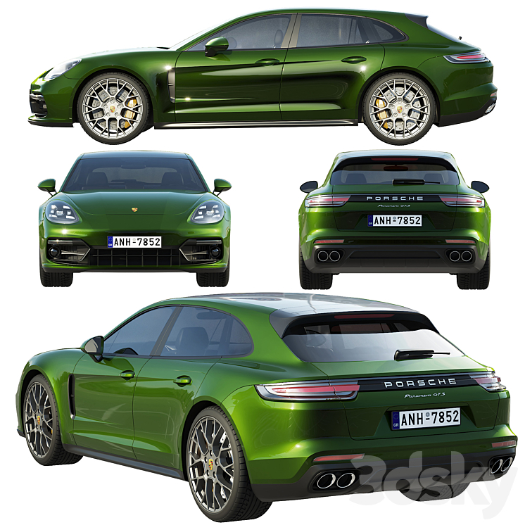 Porsche Panamera GTS Sport Turismo 2019 3D Model