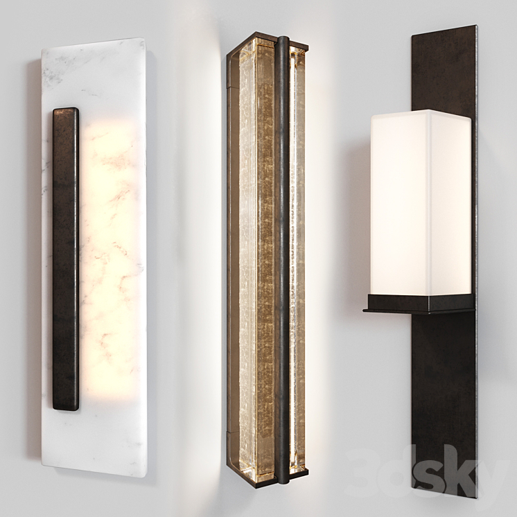 Holly Hunt set Sconce 4 3DS Max - thumbnail 1