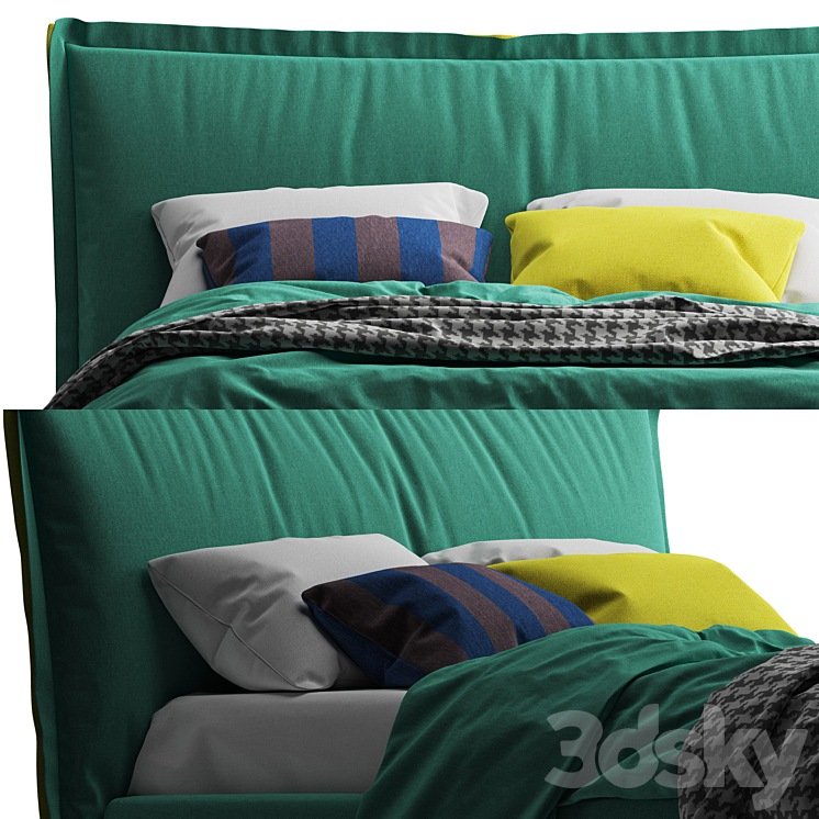Bed Bolzan Letti Handsome Big 3DS Max - thumbnail 2