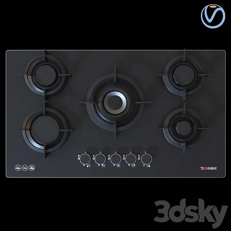 Technika Gas Cooktop H950STBGF Pro 3DS Max - thumbnail 1