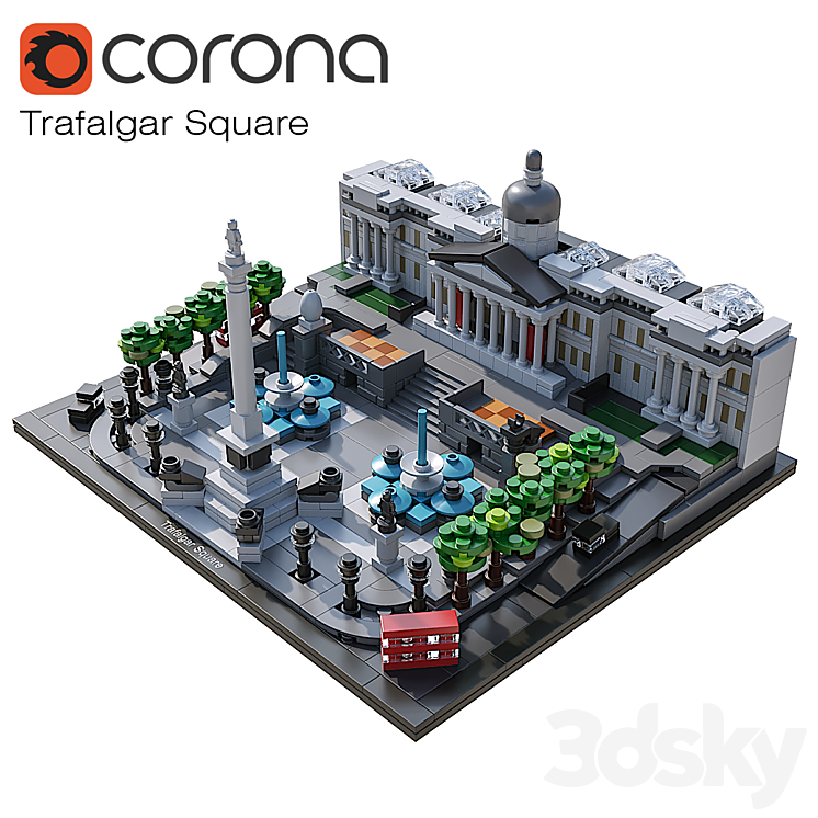 LEGO Trafalgar Square # 21045 3DS Max - thumbnail 1