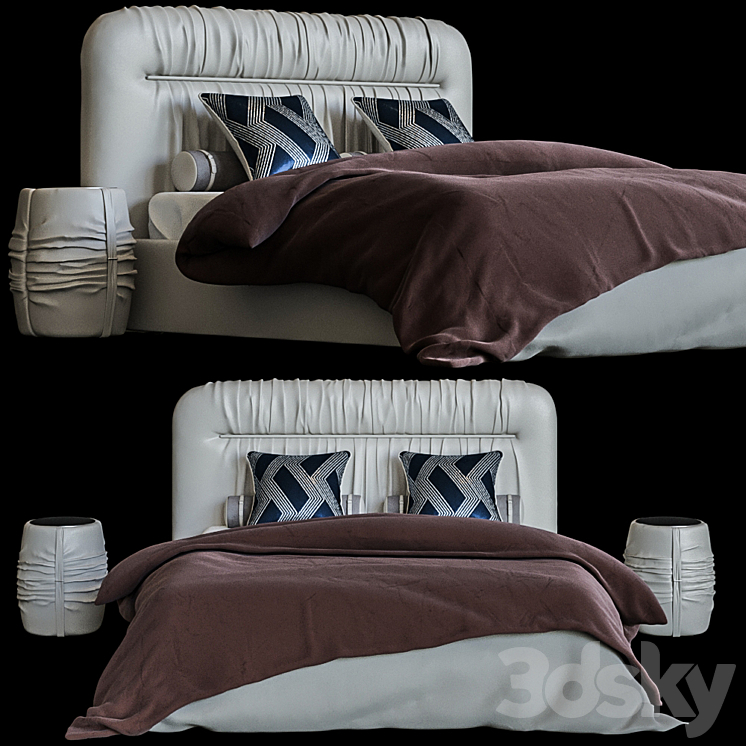 3DS MAX Bed / Headboard Drape HEADBOARD 3DS Max