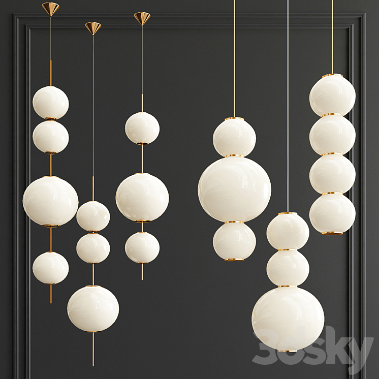 Beads & Pearls Suspension Pendants 3DS Max - thumbnail 1
