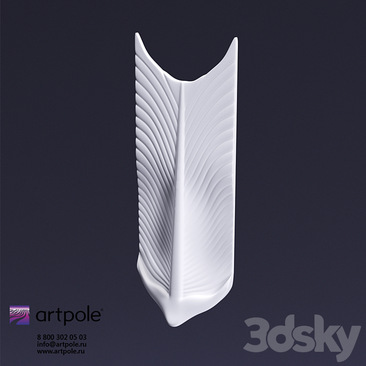 Artpole Elementary PERO 3D gypsum panel 3D Model