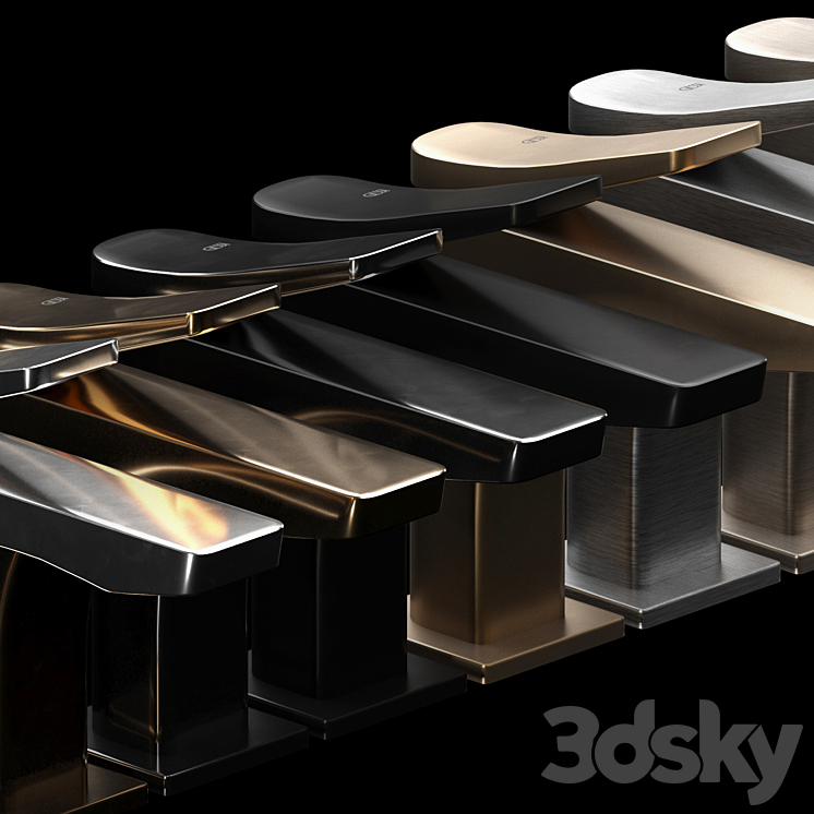 Gessi Rilievo faucets for sinks and washbasins 3D Model