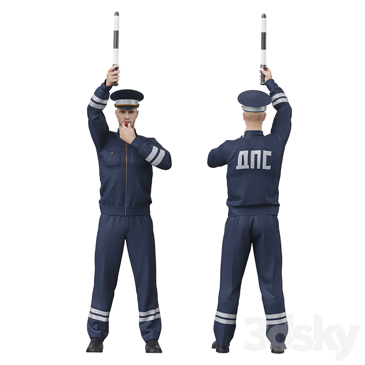 Policeman. Inspector 3D Model