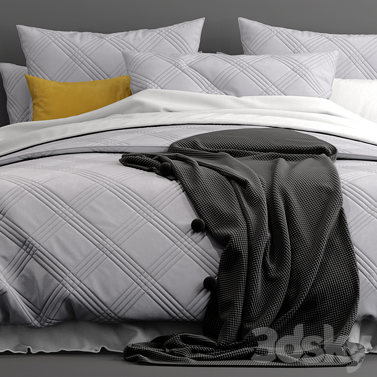 Bed adairs bed 3DS Max - thumbnail 2
