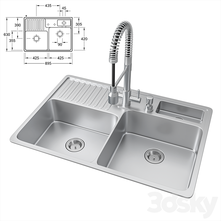Nabu sink and lux mixer 3D Model