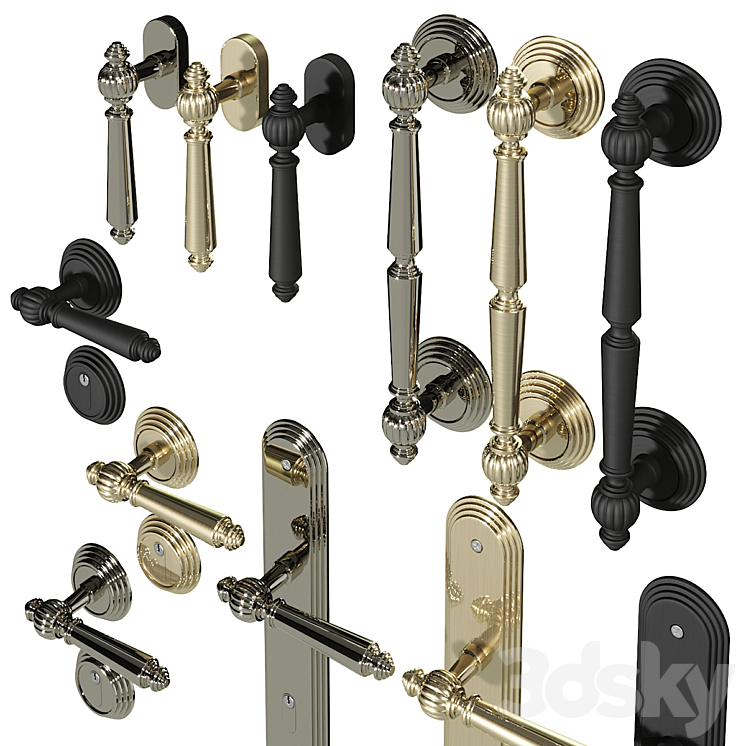 Door handles Fimet Michelle 106 3D Model