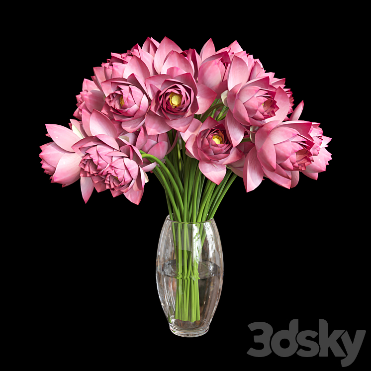 Lotus vase # 2 3DS Max - thumbnail 1