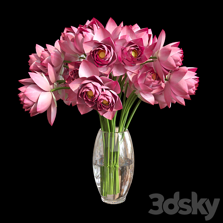 Lotus vase # 2 3DS Max - thumbnail 2