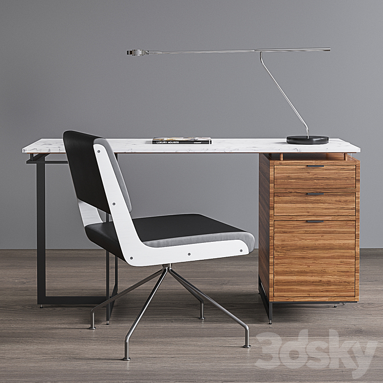 CB2 Office furniture set2 Office furniture 3D model