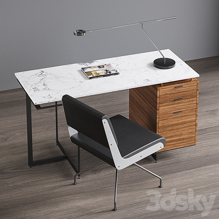 CB2 Office furniture set2 Office furniture 3D model