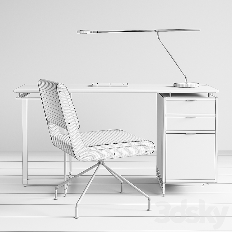 CB2 Office furniture set2 Office furniture 3D model