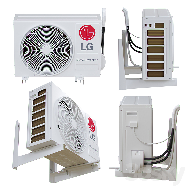 LG - P12SP (external air conditioning unit) 3D Model