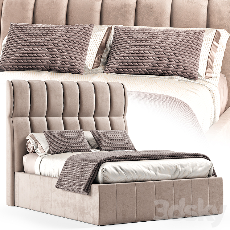 Bed Volpi INES 3DS Max - thumbnail 1