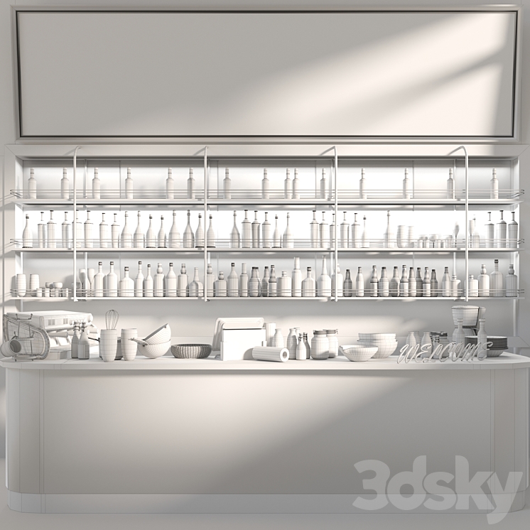 Design project of a restaurant with its own collection of wine and spirits 2 3DS Max - thumbnail 2