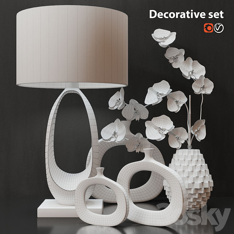 Decorative set 3DS Max - thumbnail 2