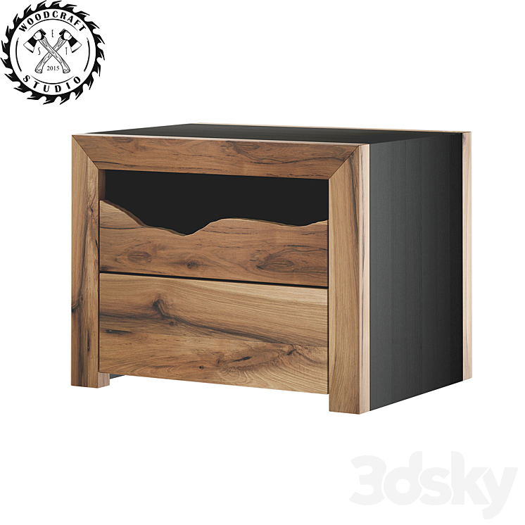 Marshall bedside table WoodCraftStudio Sideboard & Chest of drawer 3D model