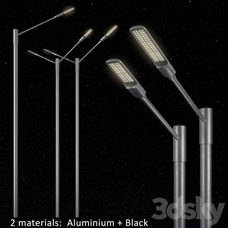 SNOP Streetlamps System Set-5 3D Model