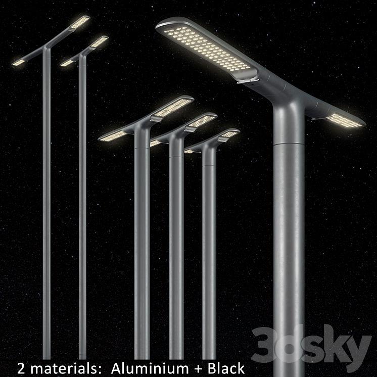 SNOP Streetlamps System Set-3 3D Model