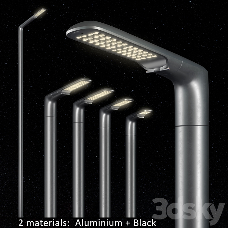 SNOP Streetlamps System Set-2 3D Model