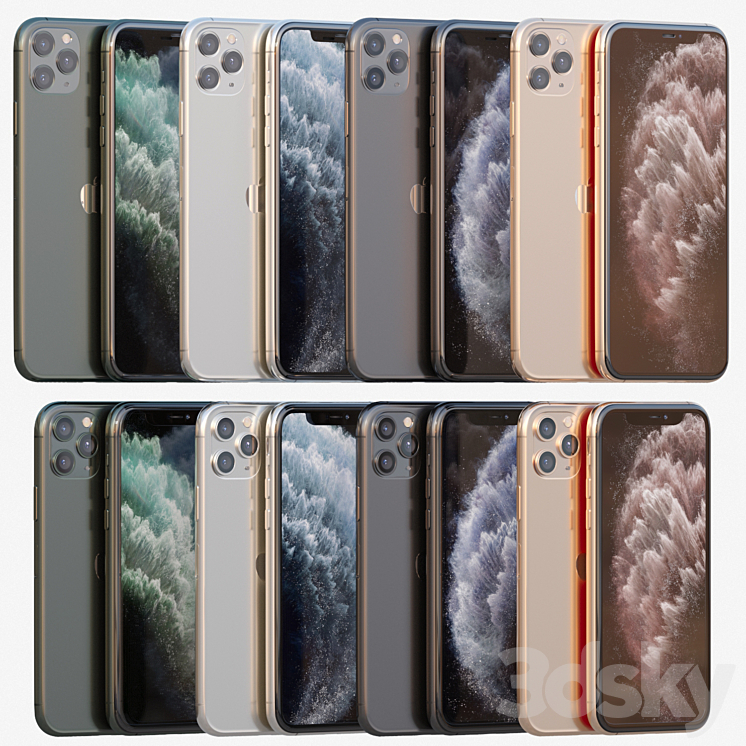 AVE Apple iPhone 11 PRO & PRO MAX 3D Model